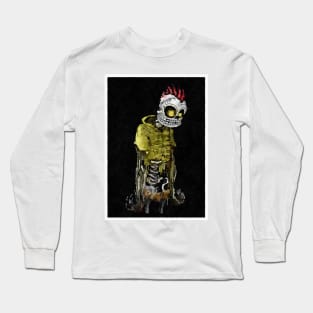 Sad Skeleton Watercolor Long Sleeve T-Shirt